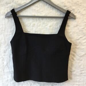 Love Bonito Black Tanalyn Square Neck Bustier Top